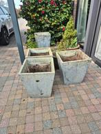 4 betonnen bloembakken, Tuin en Terras, Bloembakken en Plantenbakken, Ophalen, Tuin
