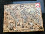 Puzzel 1000 Educa antieke wereldkaart, Hobby en Vrije tijd, Ophalen, 500 t/m 1500 stukjes, Zo goed als nieuw, Legpuzzel