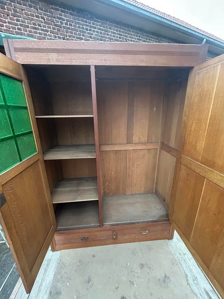 Kleerkast met legplanken en spiegel, Ophalen, Zo goed als nieuw