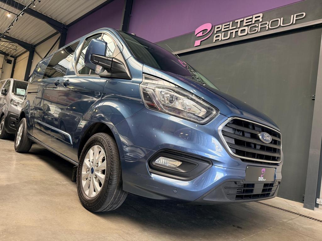 Ford Transit Custom 2.0TDCi L2H1 Dubbel Cab. Automaat GPS C, Autos, Camionnettes & Utilitaires, 0 kg, 186 g/km, Achat, Euro 6