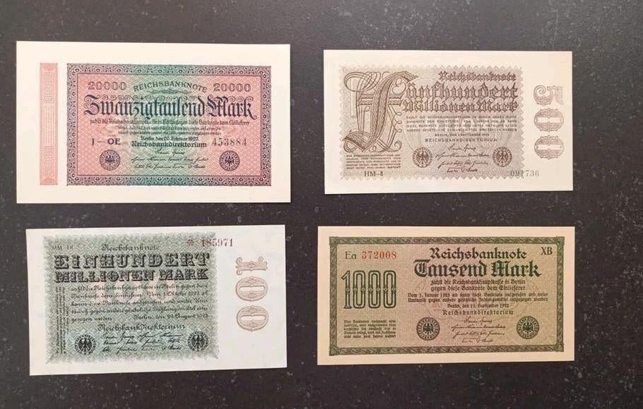 1000,20.000,100- en 500.000.000 Mark FDC !!!, Postzegels en Munten, Ophalen of Verzenden, Duitsland, Setje