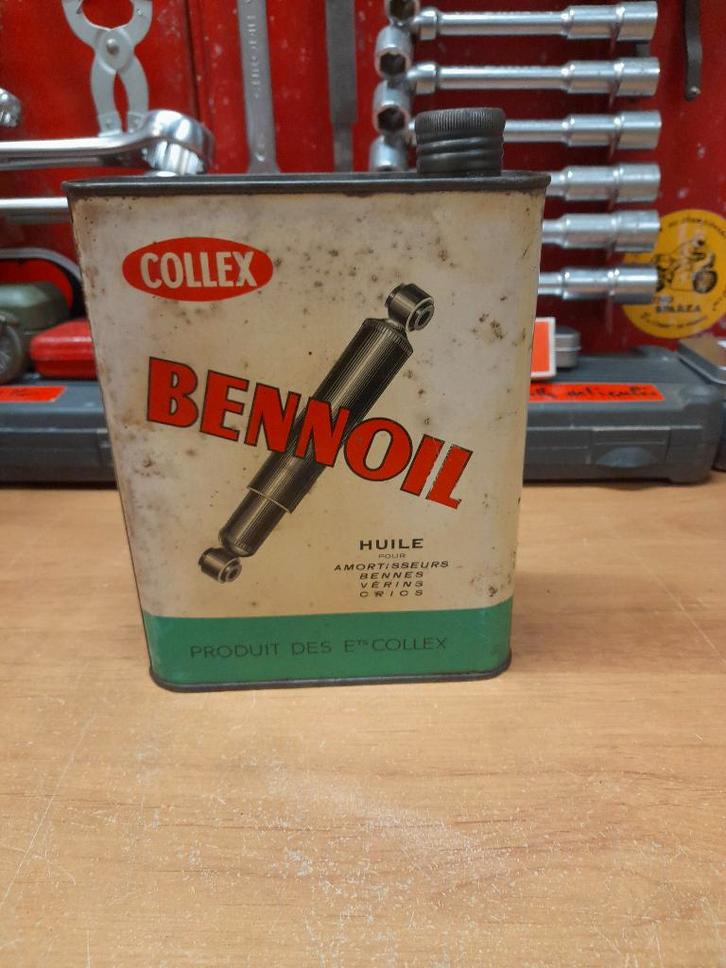 ancien bidon huile vide collex bennoil, Collections, Marques & Objets publicitaires, Utilisé, Autres types, Envoi