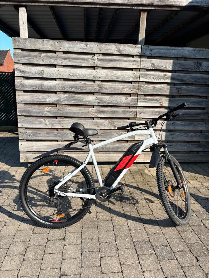 Rockrider E-ST 100 elektrische mountainbike – maat XL, Fietsen en Brommers, Fietsen | Heren | Sportfietsen en Toerfietsen, Zo goed als nieuw