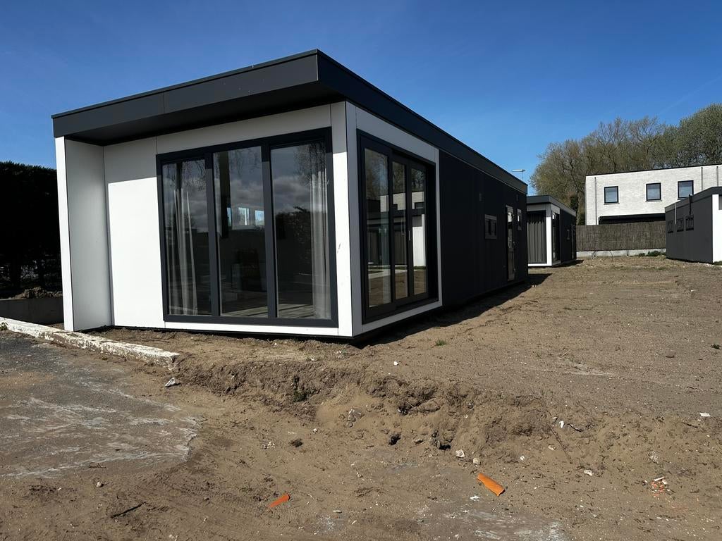 CHALET GREENBAY 1200x430/3 TERMINÉ @POLDERPARK NIEUWPOORT, Caravanes & Camping, Jusqu'à 6