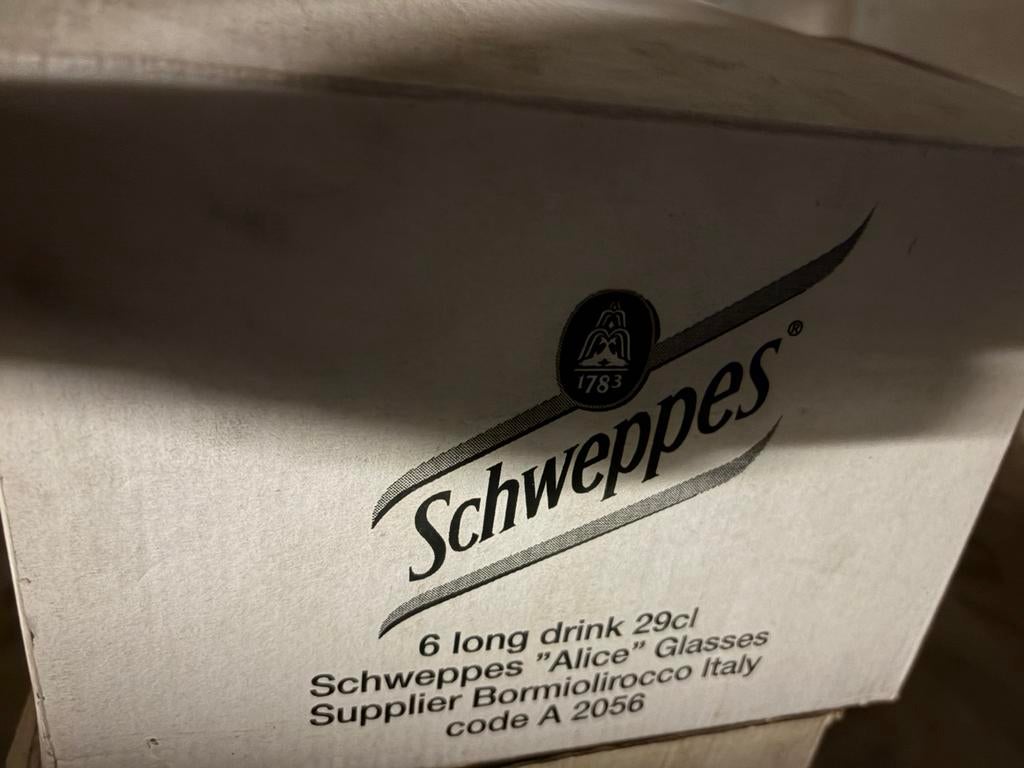 Schweppes glazen, Collections, Verres & Petits Verres, Enlèvement, Comme neuf