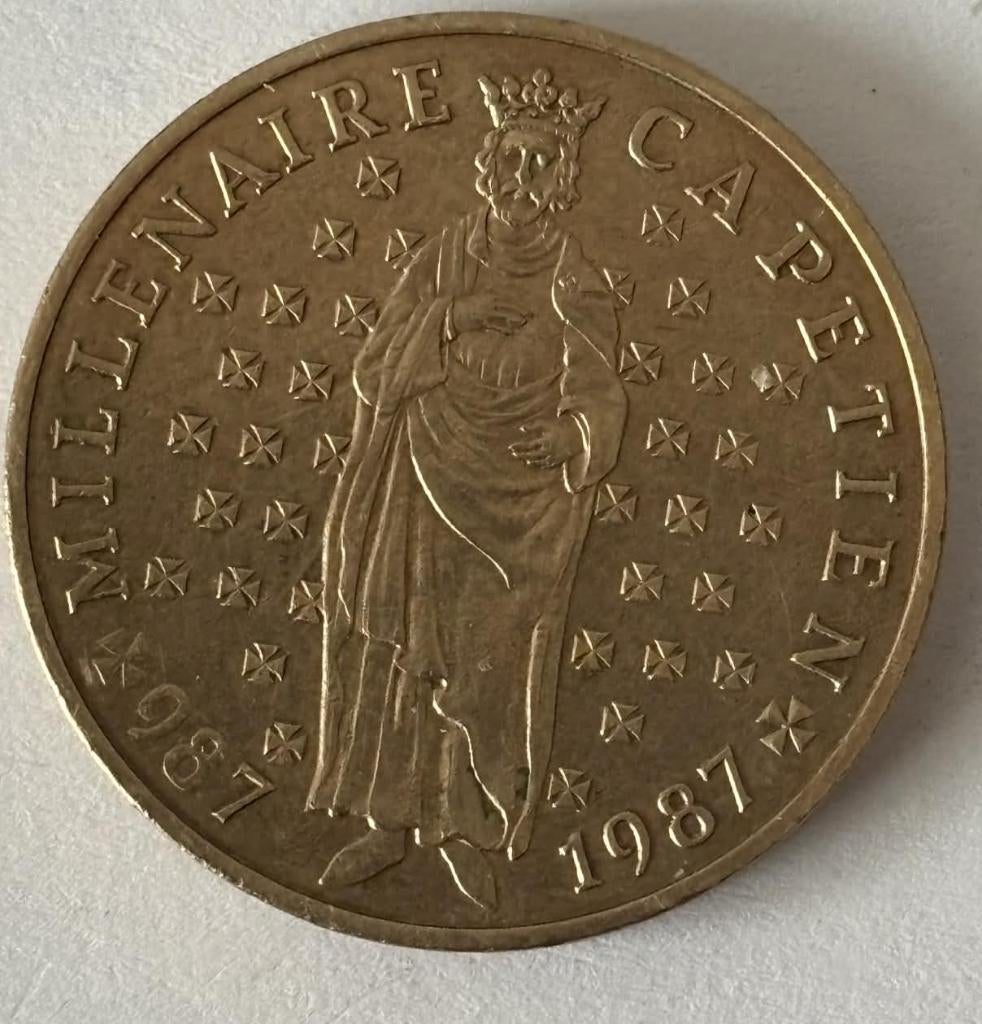 10 Fr Millénaire capétien 1987, Postzegels en Munten, Munten | Europa | Euromunten, Ophalen, Frankrijk, Overige waardes