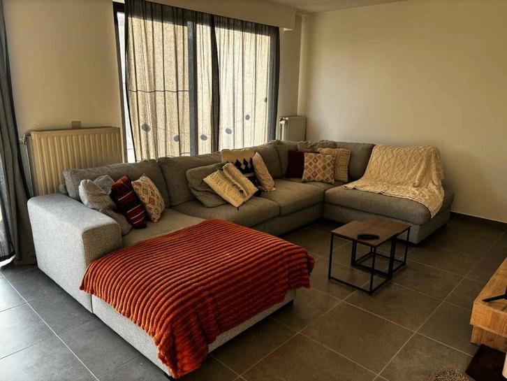 L-vormige hoekzetel met chaise longue, Huis en Inrichting, Zetels | Zetels en Chaises Longues, Zo goed als nieuw, Vierpersoons of meer