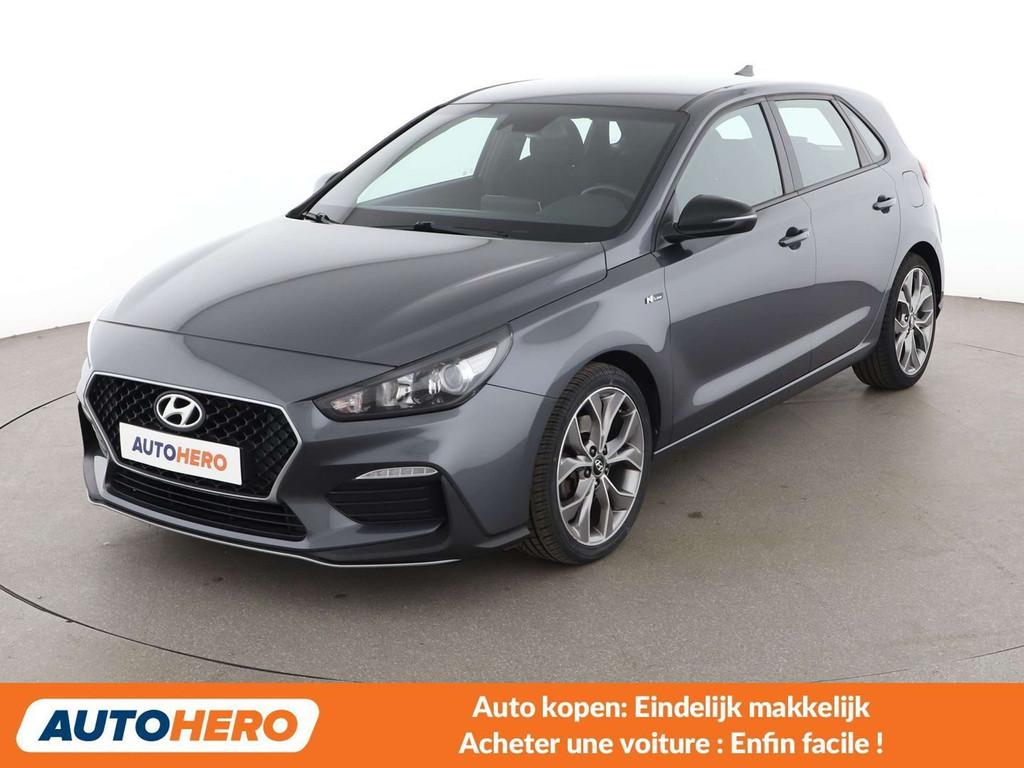 Hyundai i30 1.4 TDGI N-Line (année de construction 2019), Autos, Hyundai, Argent ou Gris, Euro 6, Boîte manuelle, Noir