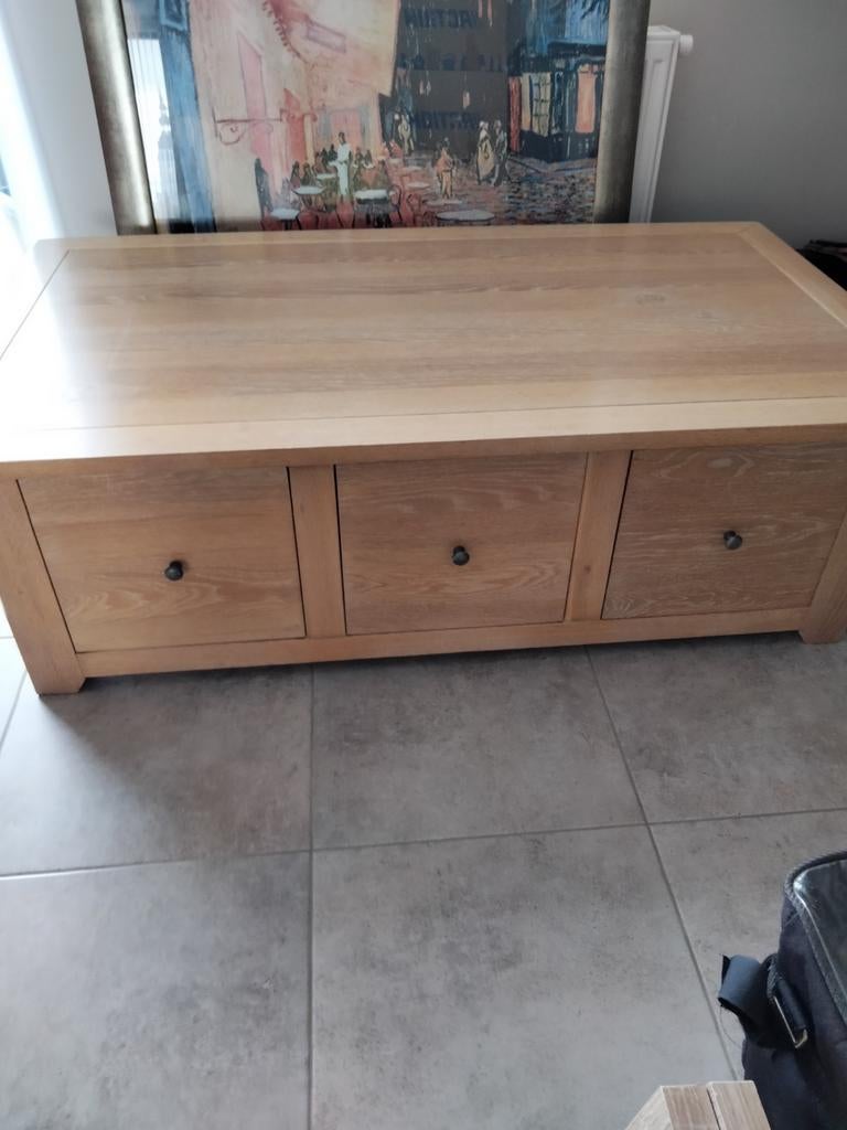 Salontafel te koop, Ophalen, Gebruikt, 100 tot 150 cm, Eikenhout