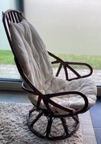 Rotan zetel met draaibaar onderstel, Enlèvement, Comme neuf, Une personne, Osier ou Rotin