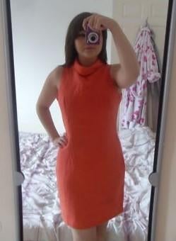 jurk, Archie Pell, 38, in linnen, oranje, Vêtements | Femmes, Taille 38/40 (M), Enlèvement ou Envoi, Au-dessus du genou, Comme neuf