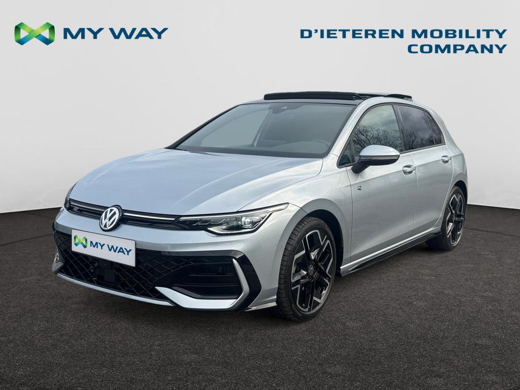 Volkswagen Golf VIII Golf 1.5 eTSI R-Line Business Premium D, Auto's, Lederen bekleding, Golf, Zilver of Grijs, Stadsauto