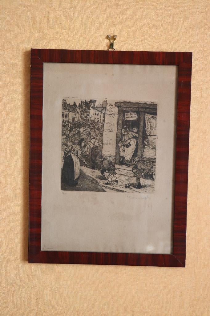 Roméo Dumoulin ,l'émoi .eau forte, Antiquités & Art, Enlèvement