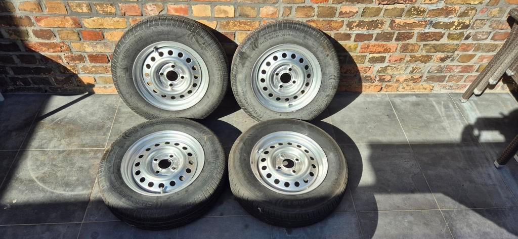Wielen aanhangwagen, Gebruikt, 155 mm, 13 inch, Banden en Velgen