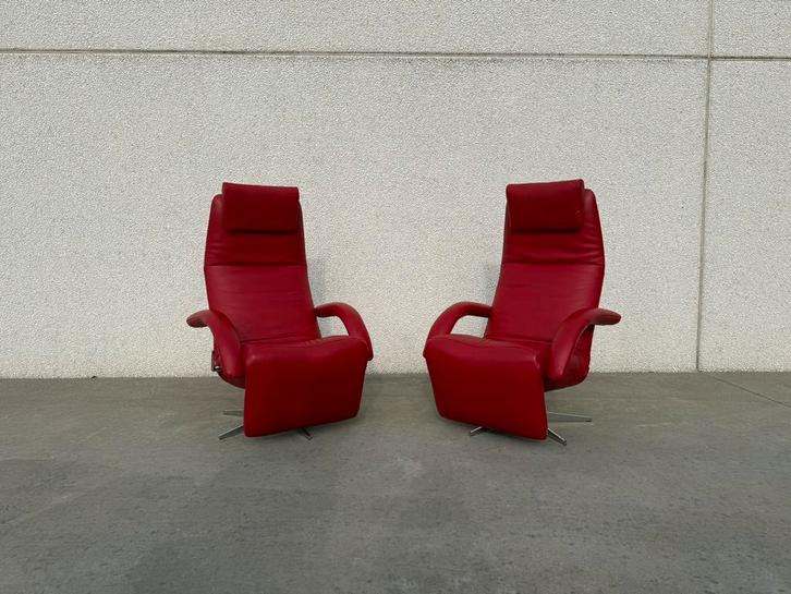 Jori Yoga Mono-Move Relaxfauteuil (2 stuks), Huis en Inrichting, Fauteuils, Zo goed als nieuw, Leer, Metaal, Stof, Overige materialen