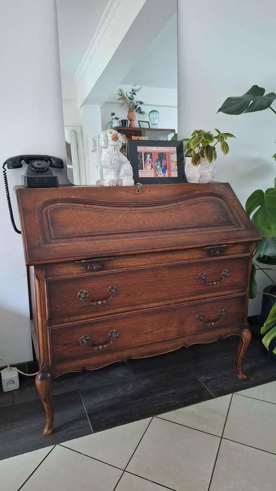 Secrétaire bois massif style Louis XV, Maison & Meubles, Bureaux, Utilisé, Bureau, Enlèvement