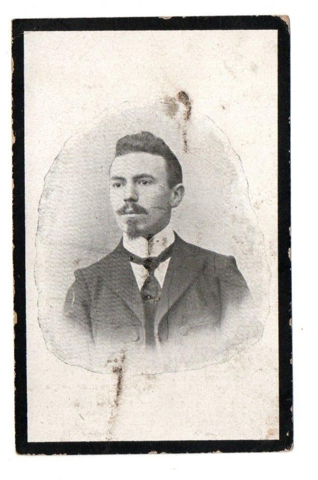 doodsprentje soldaat vestingsgeschut Hamme + Antwerpen 1914, Collections, Enlèvement ou Envoi, Carte de condoléances