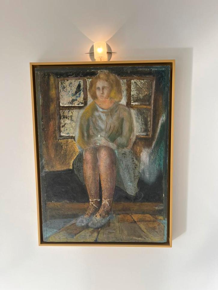 Peinture élégante sur panneau de bois (95  70 cm), Antiquités & Art, Art | Peinture | Classique, Enlèvement