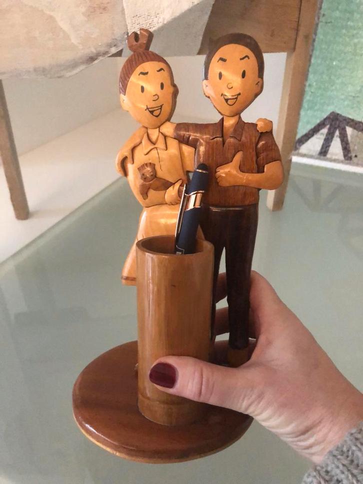 Suske en wiske pennenhouder 1998, Collections, Statues & Figurines, Comme neuf, Enlèvement ou Envoi