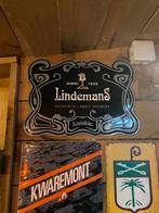 Metalen reclamebord van Brouwerij Lindemans – Lambic., Verzamelen, Ophalen of Verzenden, Zo goed als nieuw, Reclamebord