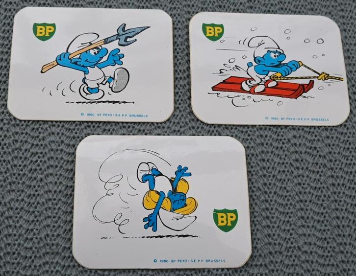 BP Schtroumpfs Peyo 1980 S.E.P.P. Bruxelles  10 stickers, Collections, Cinéma & Télévision, Comme neuf, Film, Enlèvement ou Envoi