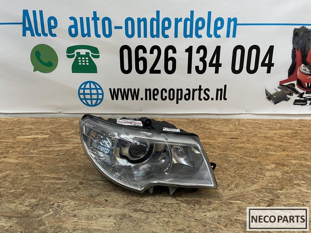 SKODA SUPERB 2 XENON KOPLAMP COMPLEET RECHTS 3T1941016E, Gebruikt, -, -, Ophalen of Verzenden