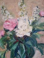 Schilderij M.VAN DEN BEMPT "Bloemenstilleven"  60x40, Enlèvement