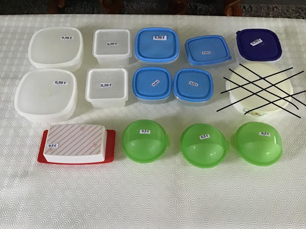 25 tal plastieken dozen aan slechts 0,50 euro per stuk, Huis en Inrichting, Keuken | Tupperware, Zo goed als nieuw, Ophalen of Verzenden