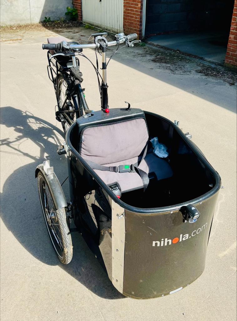 Nihola elektrische bakfiets, Vélos & Vélomoteurs, Vélos | Vélos avec bac, Comme neuf, 2 enfants, Électrique, Enlèvement