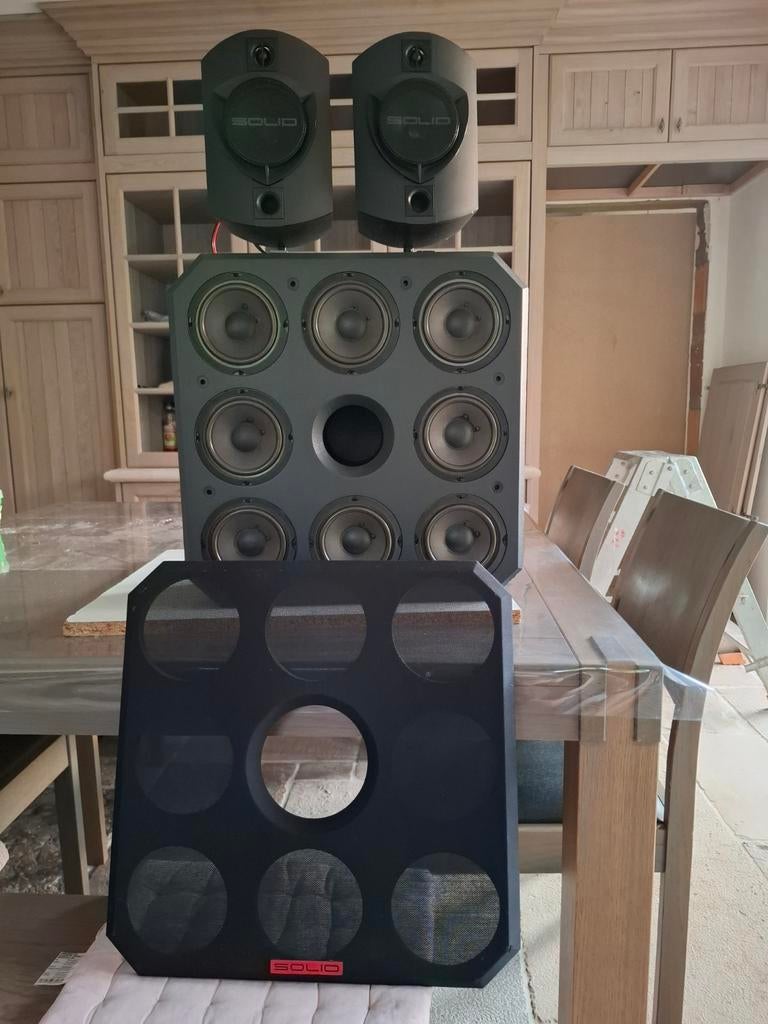 B&W rock solid speakers 150w met passieve basskast 500w, Audio, Tv en Foto, Luidsprekerboxen, Subwoofer, Ophalen