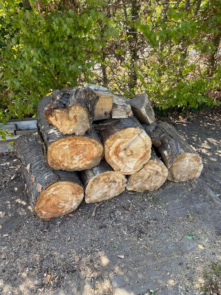 Bois de chauffage sur une bûche, Enlèvement, Troncs d'arbres