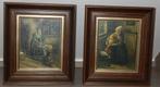 Twee schilderijtjes op doek., Antiek en Kunst, Ophalen
