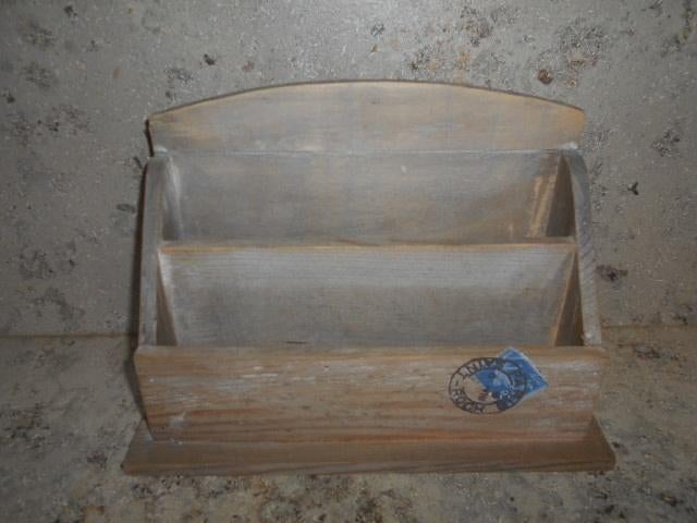 Boîte aux lettres en bois - Plateau de bureau, Antiquités & Art, Enlèvement ou Envoi
