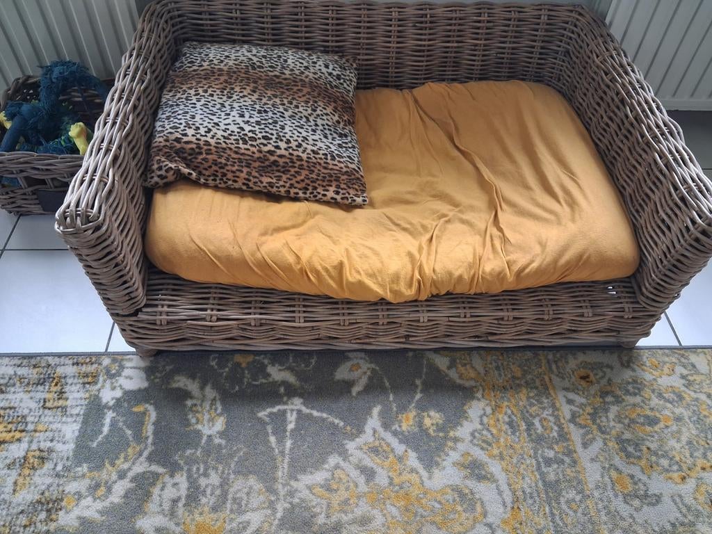 Rieten Hondenmand. 100cm bij 75 cm., Huis en Inrichting, Ophalen, Zo goed als nieuw, Minder dan 150 cm, Modern