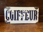 Plaque émaillée COIFFEUR, Antiquités & Art, Enlèvement ou Envoi