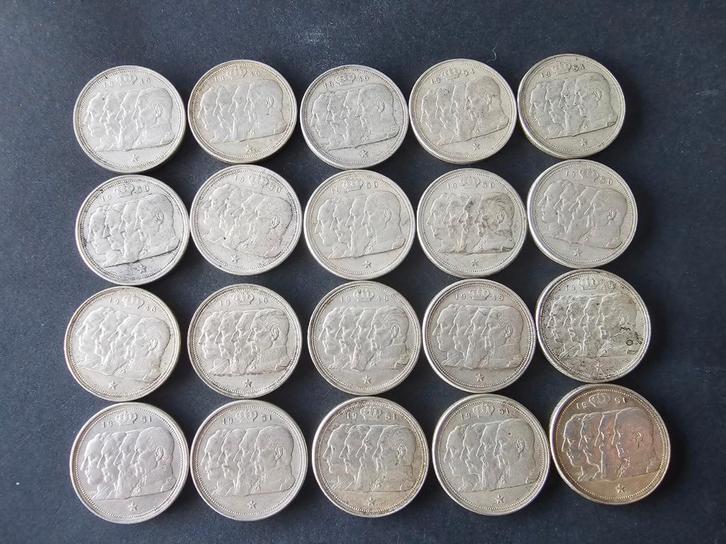 20 pièces 100 francs argent Léopold III (Lot 1), Timbres & Monnaies, Monnaies | Belgique, Monnaie en vrac, Argent, Argent, Enlèvement ou Envoi
