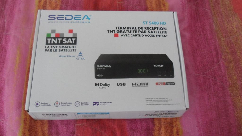 DECODEUR TNTSAT SEDEA ST5400HD NEUF AVEC CARTE, Enlèvement ou Envoi, Neuf, Accessoires d'antenne (parabolique)