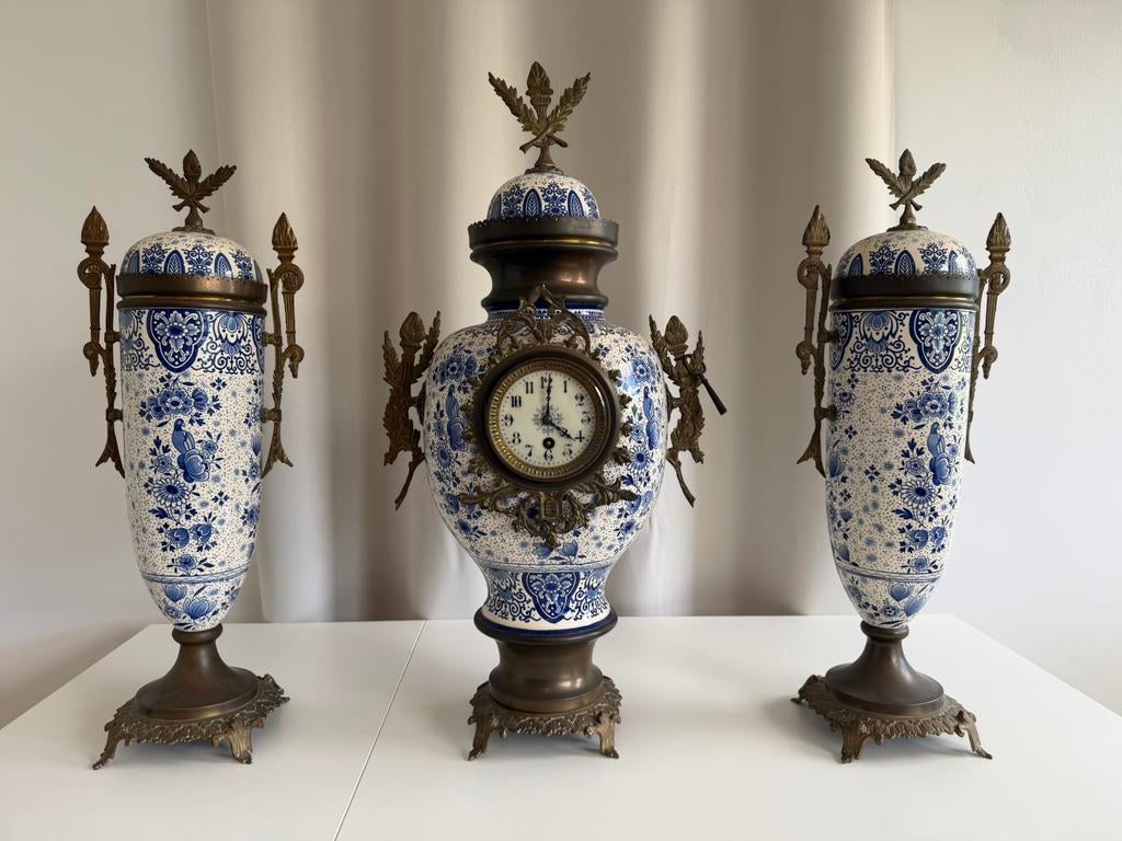 Franse klokvaas set, Antiquités & Art, Antiquités | Horloges, Enlèvement