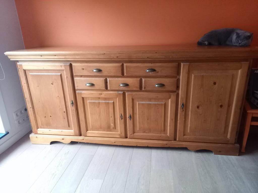 Koopje: Mooie houten dressoir, Ophalen, Gebruikt, Overige houtsoorten, Met deur(en)