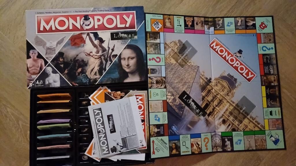 jeu de société limité Monopoly Louvre Museum Paris France, Trois ou quatre joueurs, Enlèvement ou Envoi, Neuf, Monopoly
