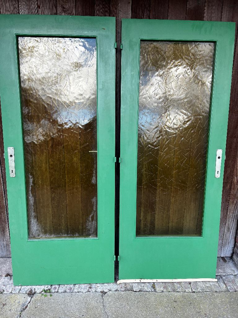 3 Binnendeuren, Doe-het-zelf en Bouw, Deuren en Vliegenramen, Ophalen, Gebruikt, Glas, Binnendeur