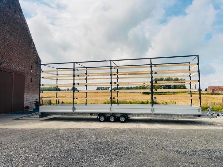 3,5T 3-assige aanhangwagen10m, oprijplaat, lier, 3-4 m hoge, Auto diversen, Aanhangwagen-onderdelen, Ophalen of Verzenden