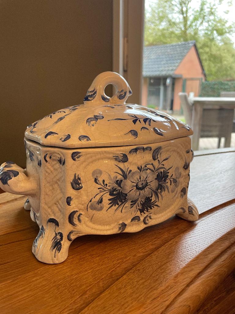 Blauw wit sierpot, Ophalen, Zo goed als nieuw