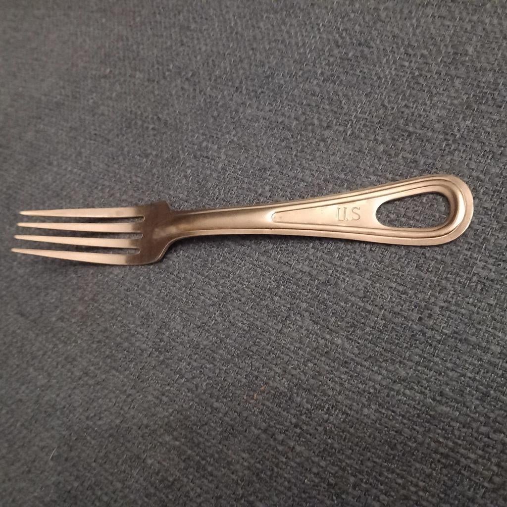 Tweede Wereld oorlog . Amerikaans Militair Bestek. Roestvrij, Antiek en Kunst, Ophalen of Verzenden