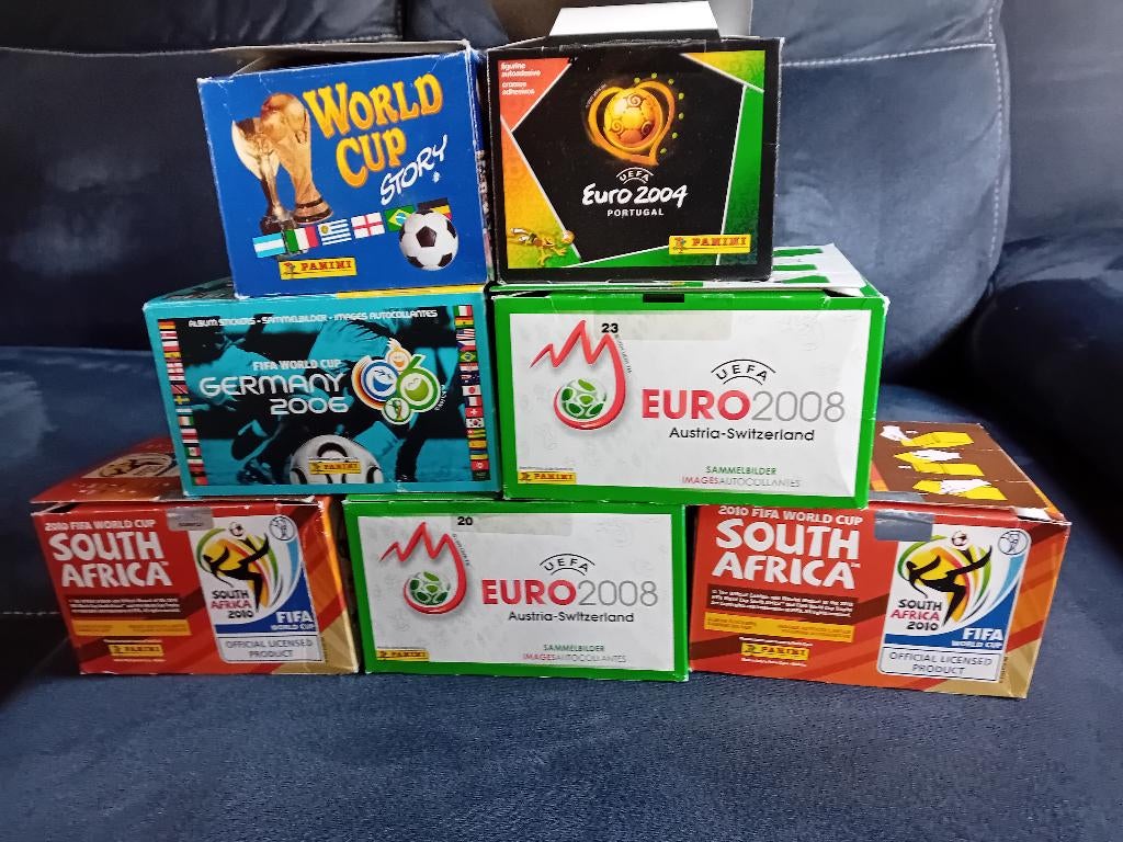 lege Panini Boxen World cup Story - WK - EK, Collections, Enlèvement ou Envoi, Comme neuf, Sport