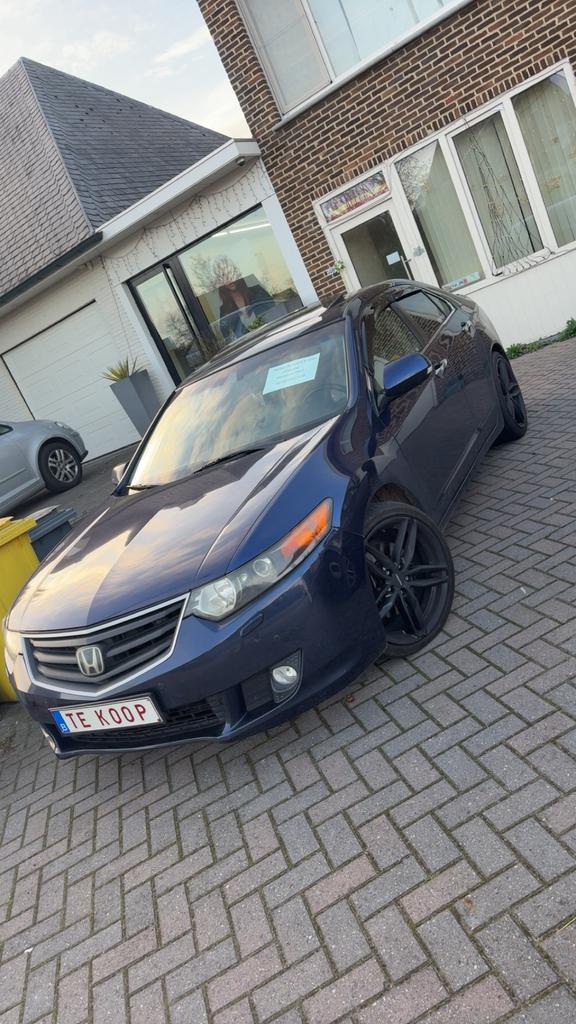 Honda Accord 2.4i vtec 2008, Auto's, Honda, Voorwielaandrijving, Beige, 4 cilinders, Blauw