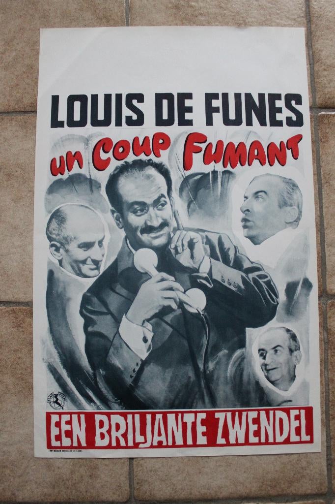 filmaffiche Louis De Funes un coup fumant filmposter, Collections, Enlèvement ou Envoi, Rectangulaire vertical, A1 jusqu'à A3