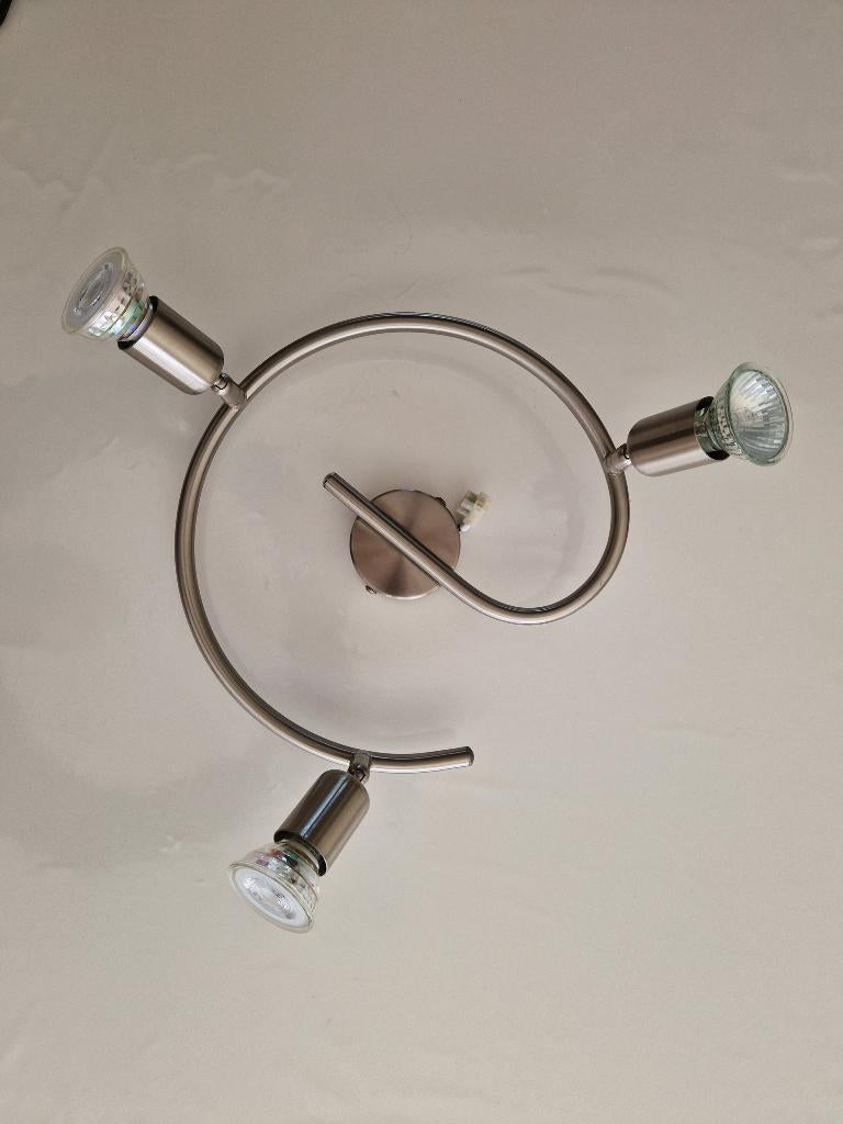 plafonnier - spots en saillie maxeda - 3 x G10 - orientables, Enlèvement, Utilisé, Métal