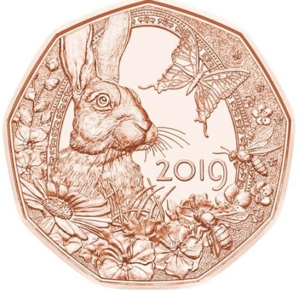 5 euro Oostenrijk Paashaas 2019 - Ideaal cadeau voor Pasen, Diversen, Pasen, Nieuw, Ophalen of Verzenden