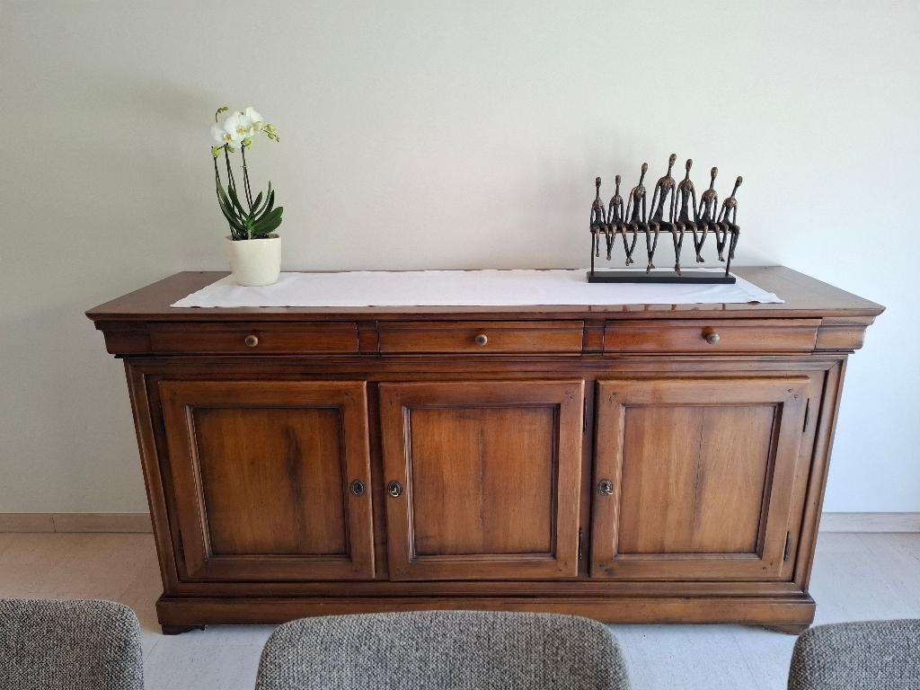 dressoir, Huis en Inrichting, Kasten | Dressoirs, Ophalen, Overige materialen, Franse notenlaar  , gepantineerd., Met deur(en)